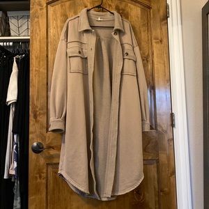 Terry trench coat